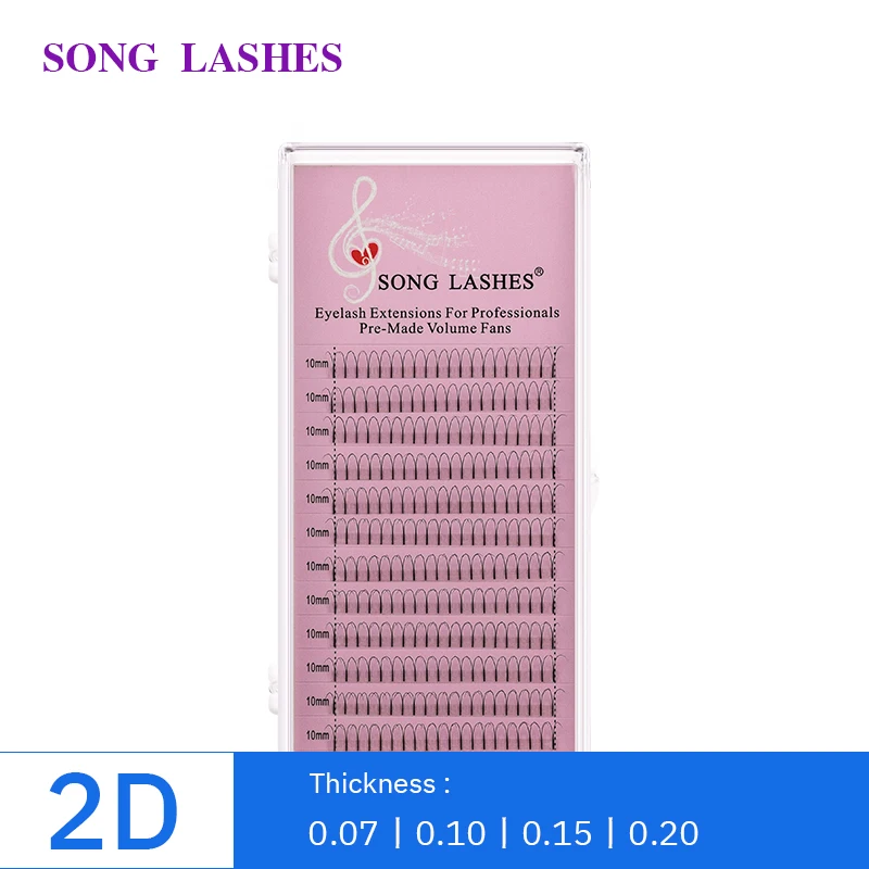 SONG LASHES толщина premade fan Prefanned 2DVolume Lashes Наращивание ресниц fans длинный стержень