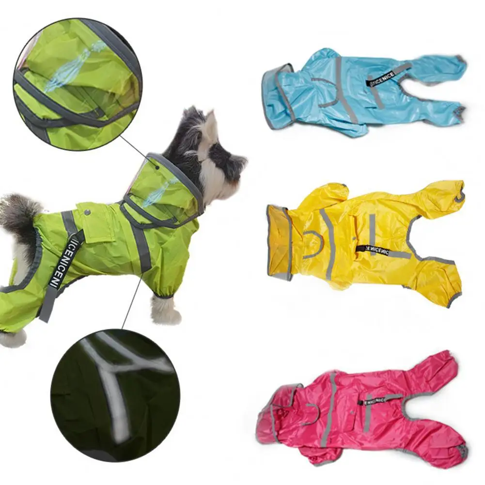 

Lightweight Stylish Dogs Hooded Rain Poncho Soft Texture Pet Rainwear Adorable for Medium Dogs