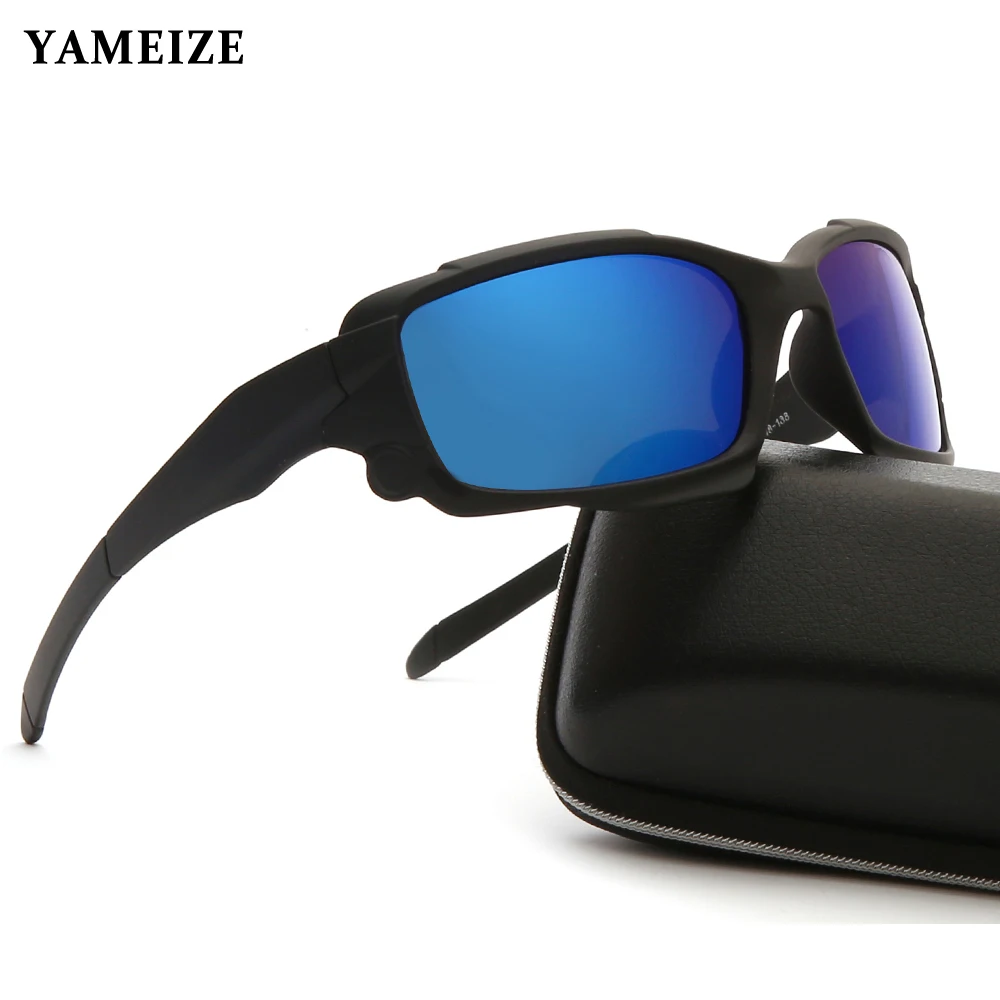 

YAMEIZE Polarized Sunglasses For Men Square Outdoor Sports Sun Glasses Windproof Driving Eyewear Vintage Goggles Oculos De Sol