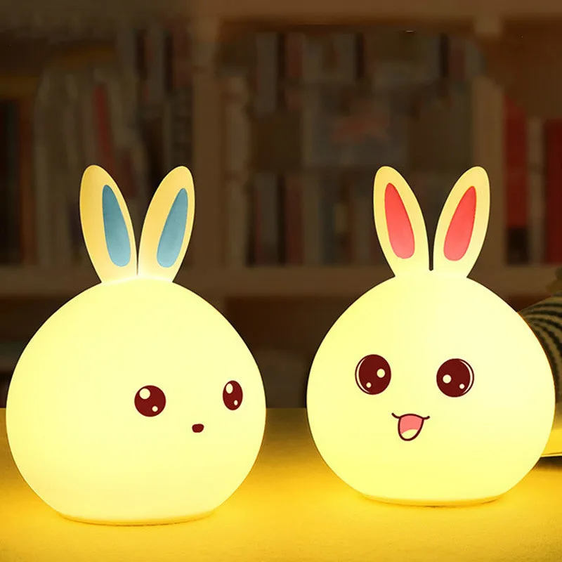 Силиконовая Настольная лампа с милым Кроликом настольная тачскрином и