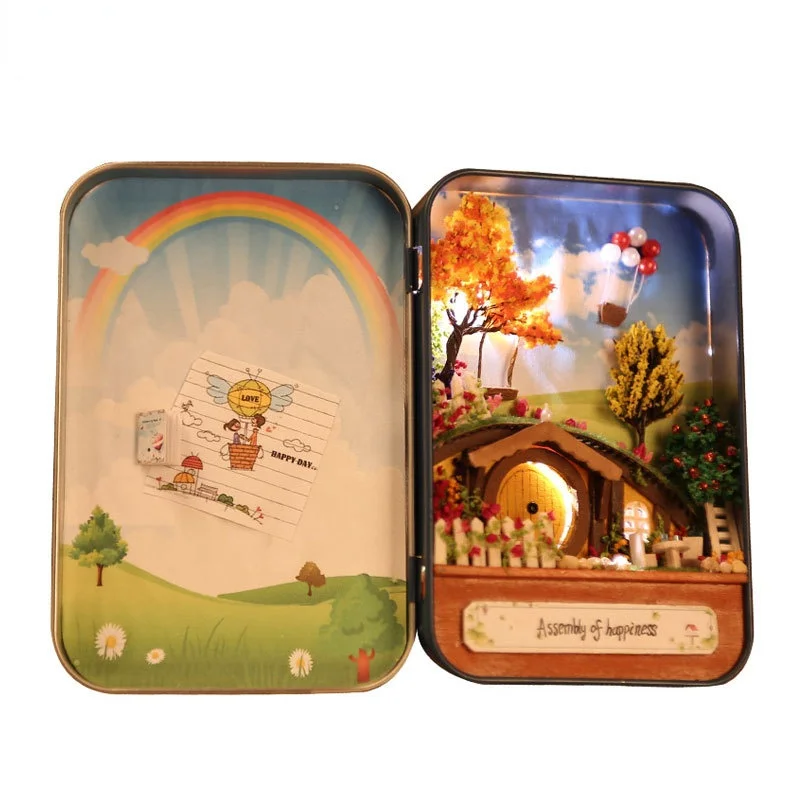 Милая коробка маленький кукольный дом сделай сам мебель Миниатюрный Кукольный