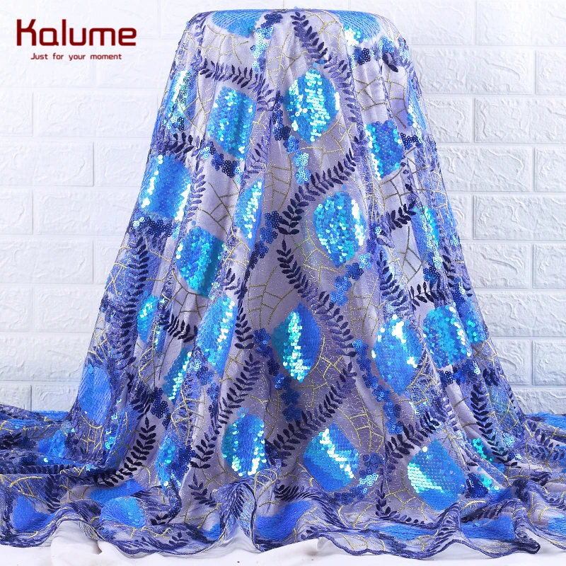 Kalume горячая Распродажа африканская кружевная ткань мягкая французская сетка для