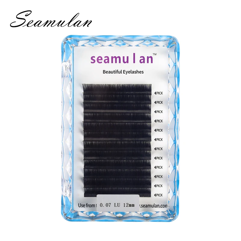 12 рядов новые LU Curl искусственные норковые Индивидуальные ресницы maquiagem cilios для