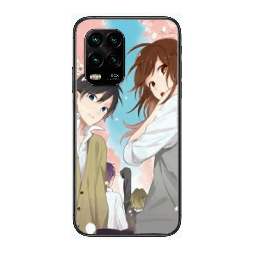

horimiya anime manga case Phone Case For xiaomi Redmi Note 9S 8 7 6 5 A Pro T Anime Black Cover Silicone Back Pretty senior