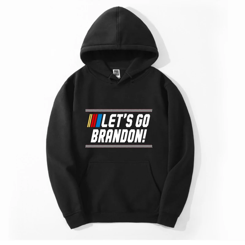 

Let's GO BRANDON Hoodies Fashion Men Long Sleeve Printed Pullover Autumn Winter Fleece Warm Hip Hop Sweatshirts Casual Sport Top