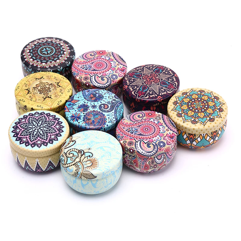 1PC Hot Sales Retro Floral Tin Can Lovely Mini Gift Jewelry Tin Box Cookie Candy Tea Storage Box Candy Gift Case Cheap Wholesale