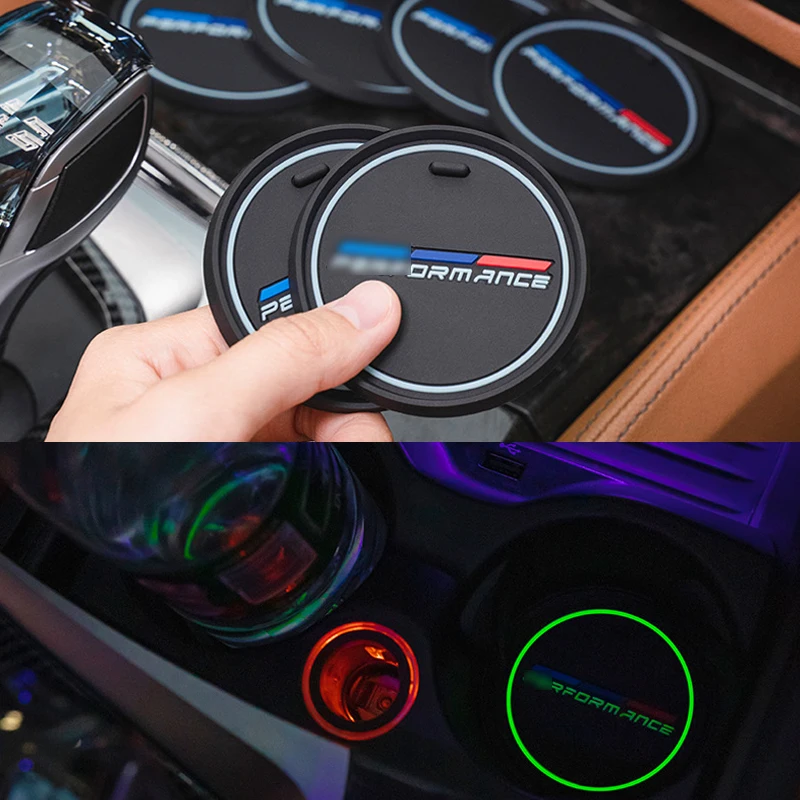 

Luminous Car Water Cup Bottle Holder Anti-slip Pad Mat Silica Gel For F07 F10 F01 E70 E71 F30 F20 G20 G30 G01 G02 G03 G05 G06