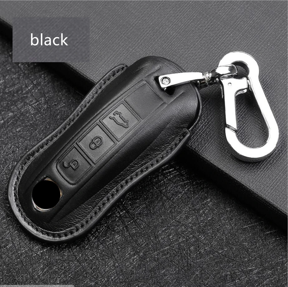Высококачественный автомобильный чехол для ключей из натуральной кожи