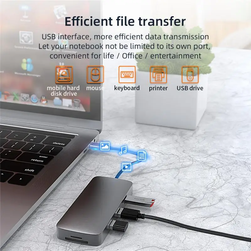 

Док-станция USB Type-C для ноутбука, 10 в 1