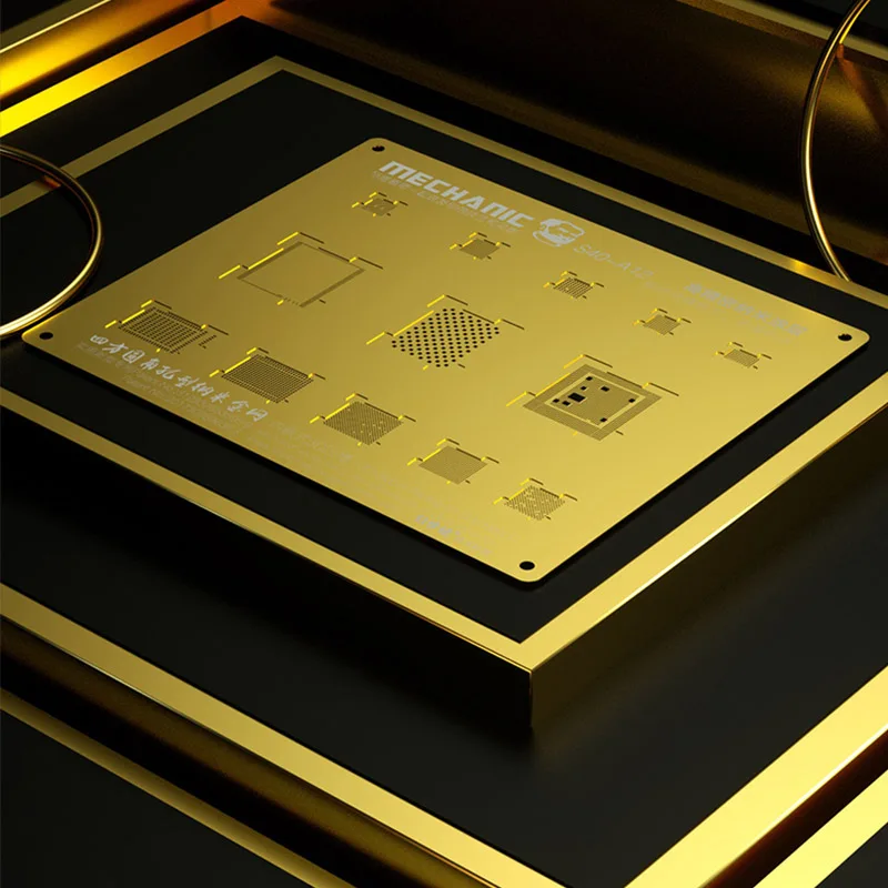 3d трафарет Mechanic для реболлинга BGA универсальная Золотая Оловянная сетка NAND ЦП A8 A9