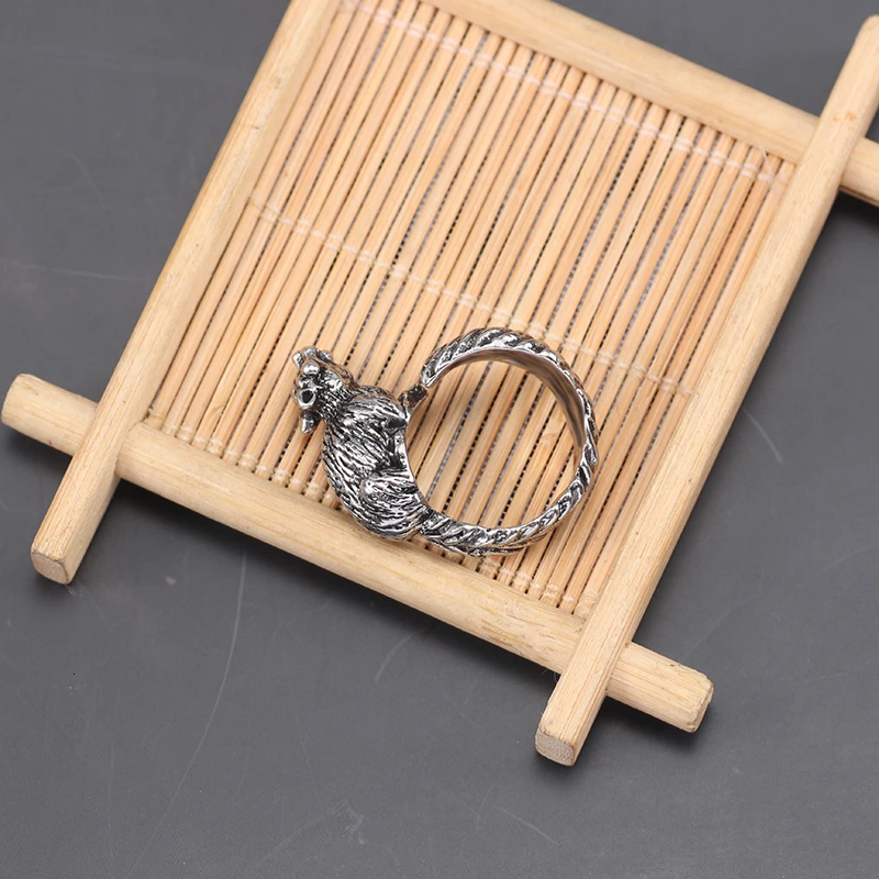 Punk Style Retro Alloy Squirrel Ring Animal Personality For Men And Women Couples Opening Adjustable Size Gift | Украшения и