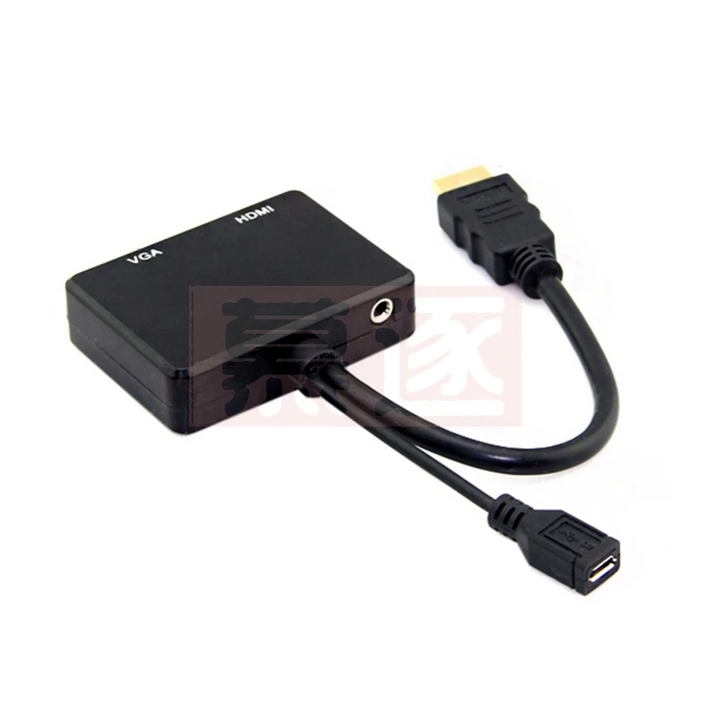 HDMI-kompatibel 2 в 1 кабель HDMI zu VGA и долговечный сплиттер с аудио видео кабелем адаптер