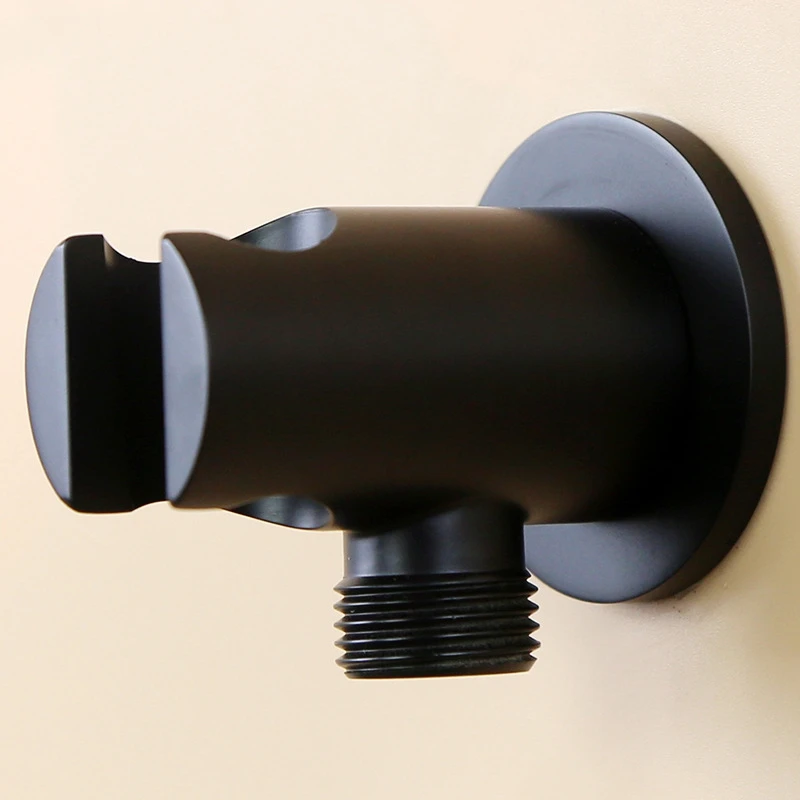 

Bathroom Handheld Shower Head Bracket Holder with Water Outlet 1/2inch NPT Wall Union Handshower Supply Elbow