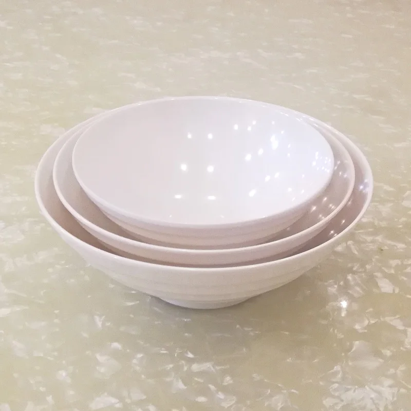 

Melamine Dinnerware Round Bowl Chain Restaurant Rice Bowl A5 Melamine Bowls Melamine Tableware Cone Ring Striae Noodle Bowl