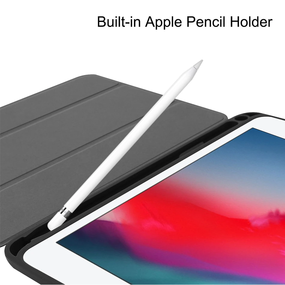 Sanmubaba Marble Texture Case For iPad mini 5 2019 4 7.9'' TPU Soft Back PU Leather Smart Tablet Cover With Pencil Holder |