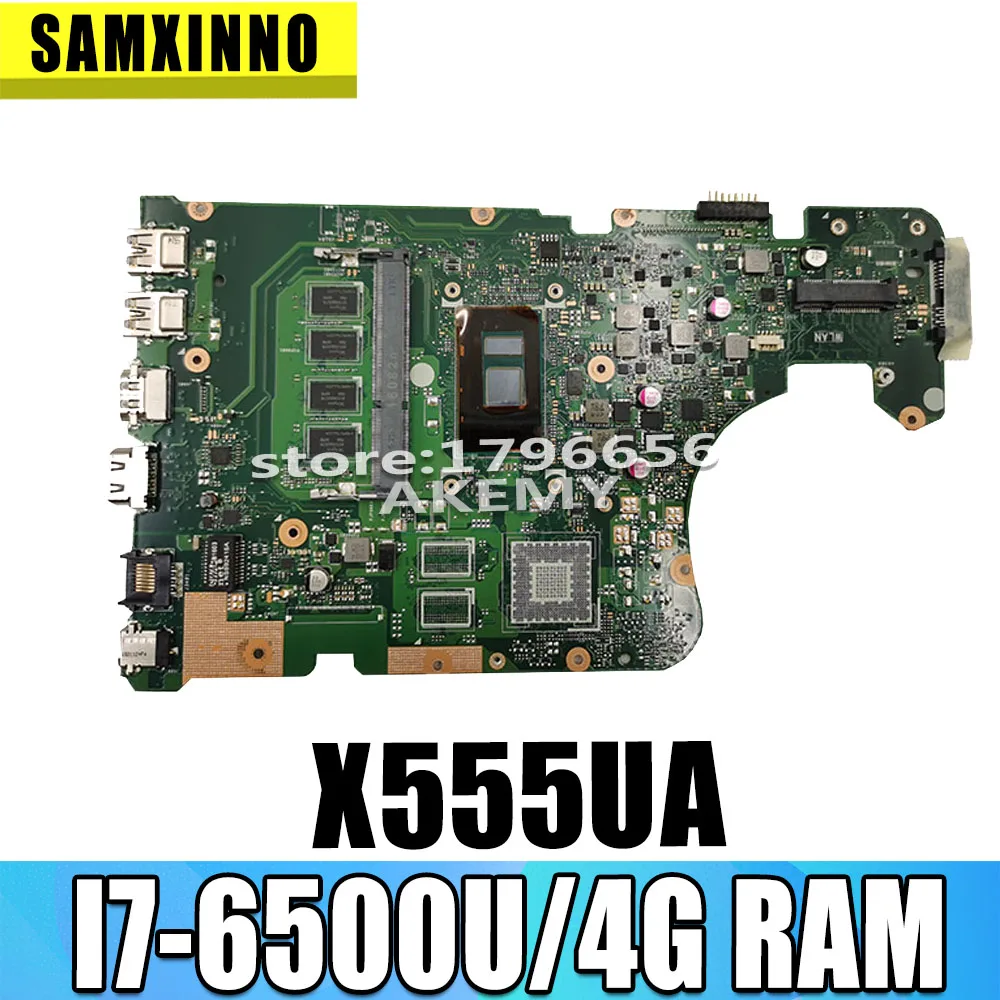 X555UA материнская плата I7 6500U 4 Гб ОЗУ для For Asus X555 X555U X555UB ноутбука плата|Материнские
