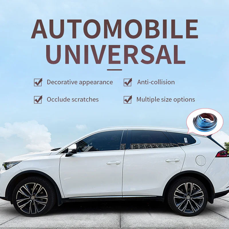 3 м/5 м Хромовая Стайлинг молдинг накладная полоса защитные полосы для края двери