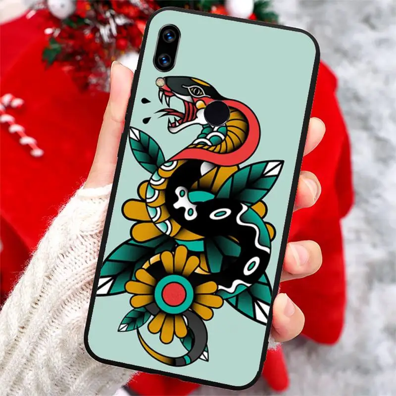 

Hand Snake flower aesthetics Phone Case For Xiaomi Redmi note 7 8 9 t k30 max3 9 s 10 pro lite