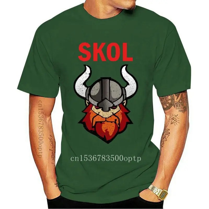 

Дизайнерская футболка Skol Vikings, потертая и винтажная Мужская футболка, мультяшная Мужская футболка унисекс 2021, модная футболка, бесплатная д...