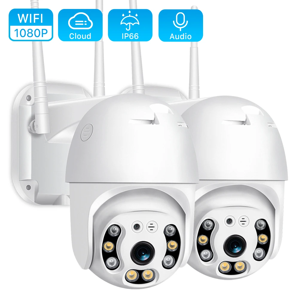 1080P облачная Wifi ip камера наружная H.265 2MP Поворотная с возможностью подключения по