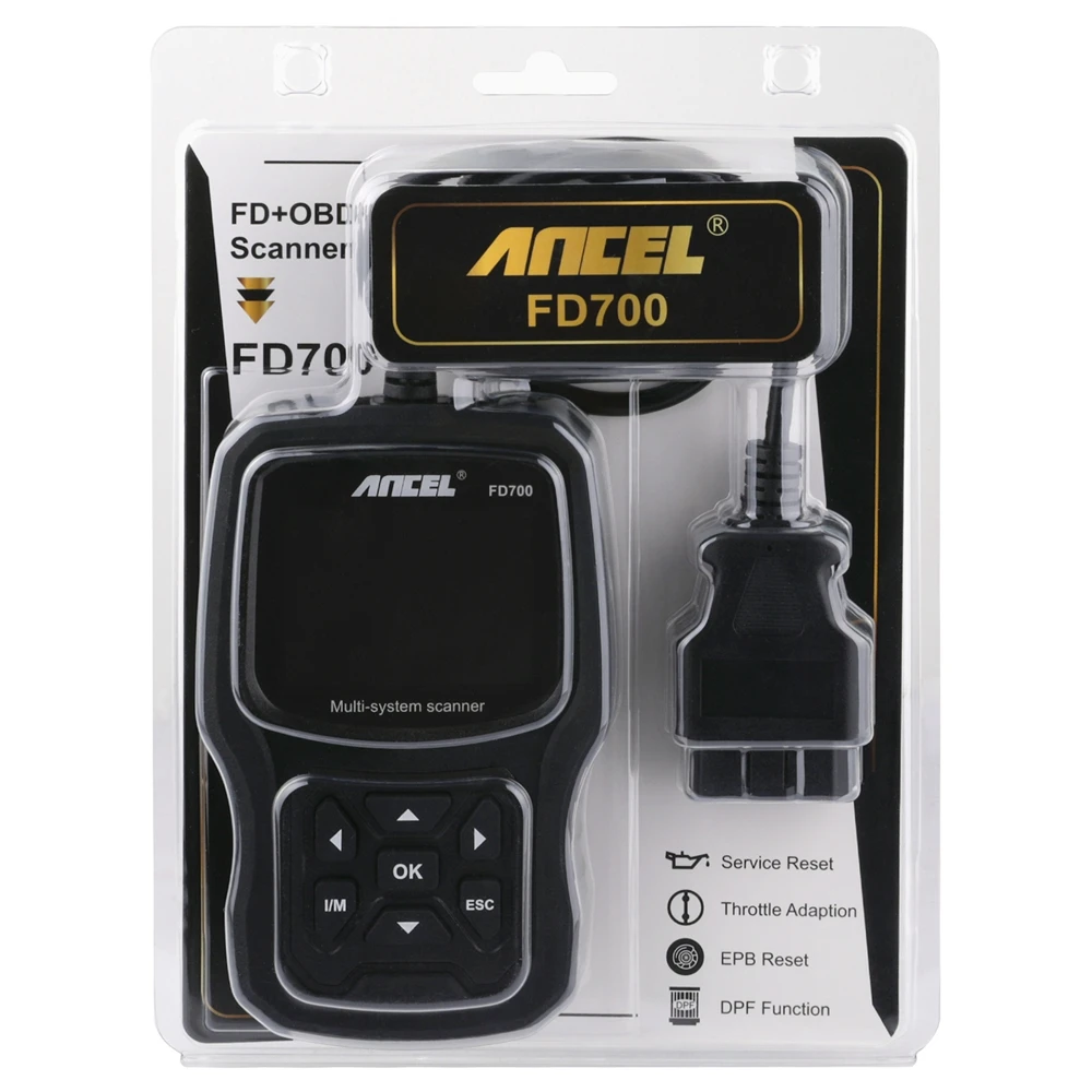 Автомобильный сканер Ancel FD700 OBD2 полная система EPB BMS и т. д. многоязычный