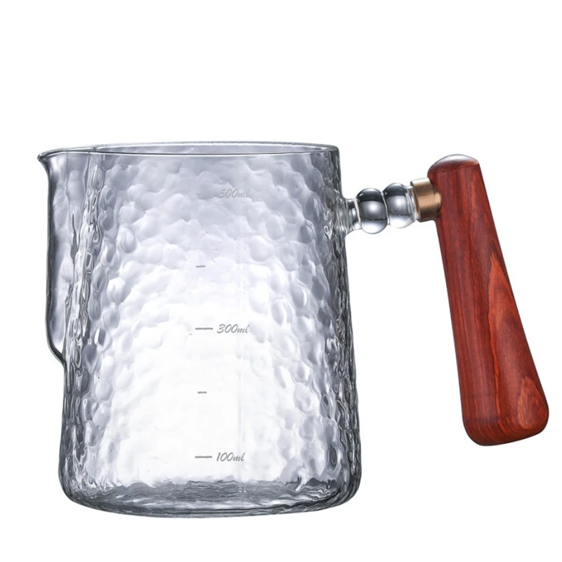 Кувшин для взбивания молока термостойкий стеклянный кувшин кофе объемом 20