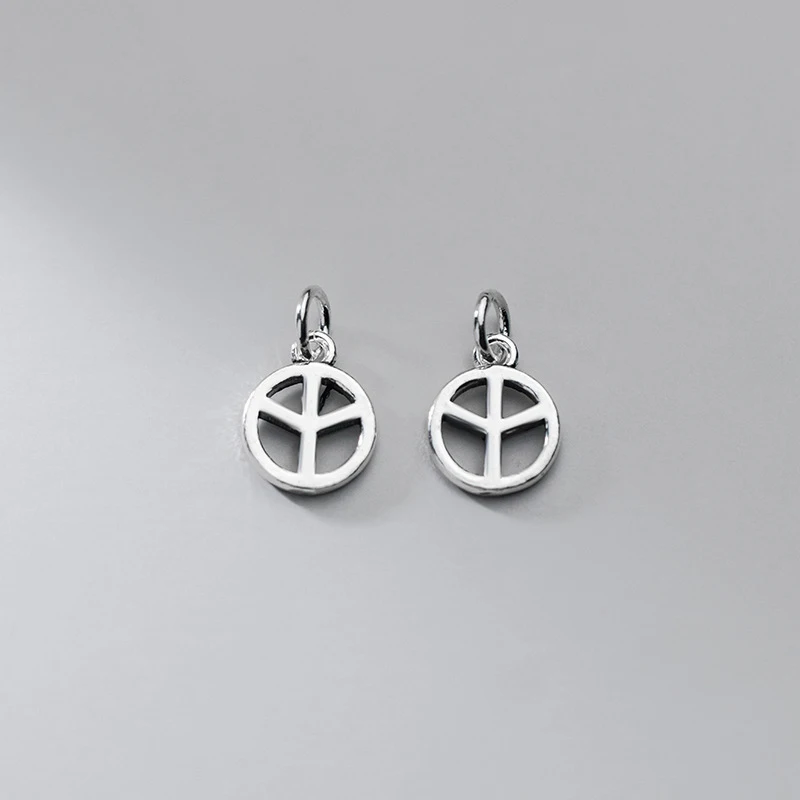 MEETSOFT Классический 925 стерлингового серебра матовый полые круглые подвески