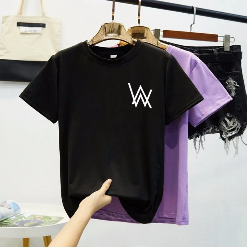 Женская футболка Корейская версия летняя круглый вырез короткий рукав женская