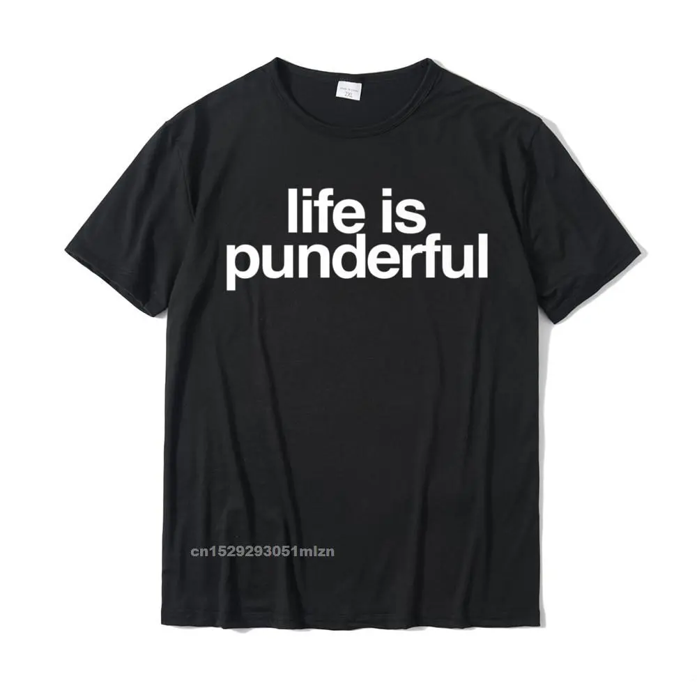 Футболка Life Is Punderful Мужская футболка топы Geek хлопковые мужские футболки скидка |