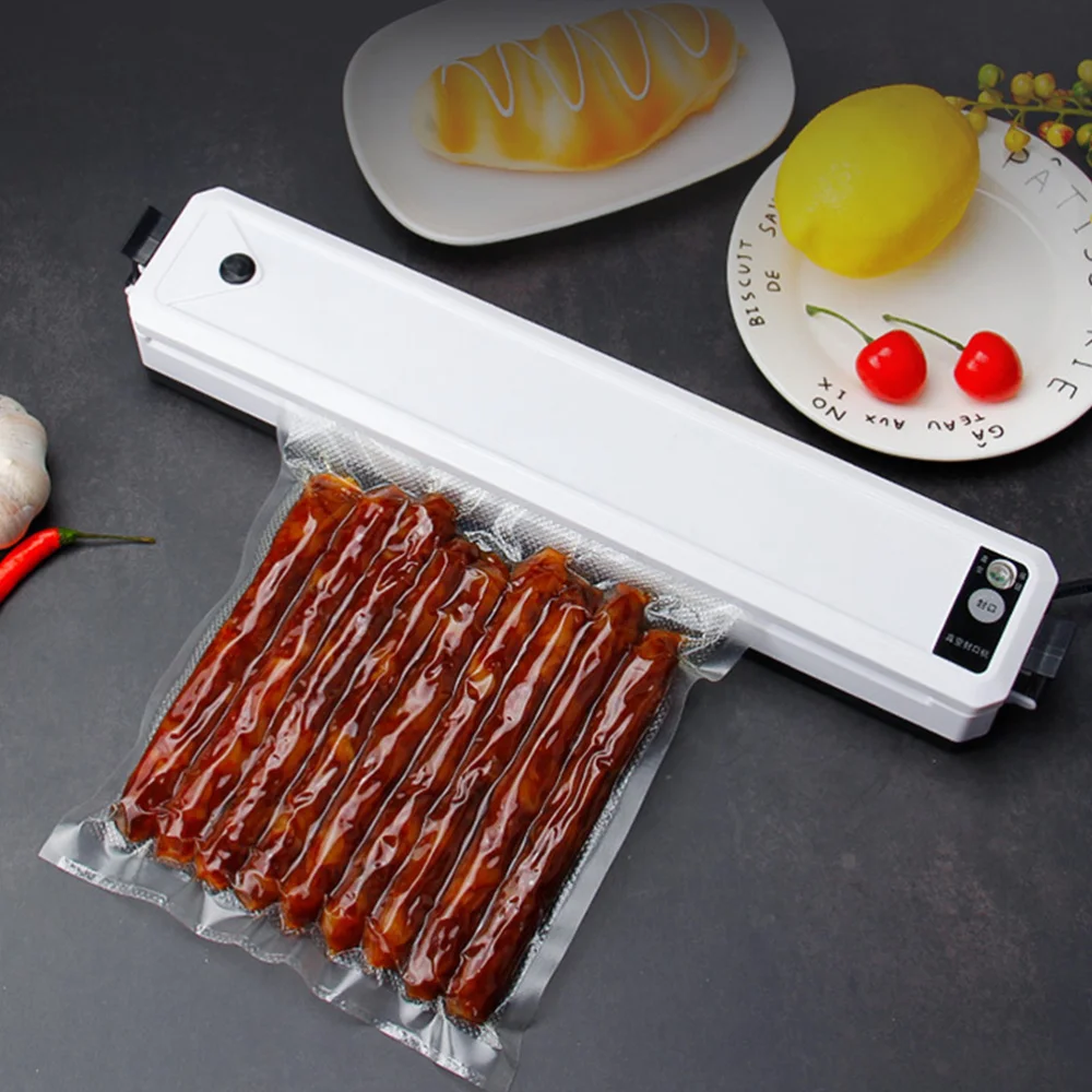 

Full Automatic Vacuum Sealer Useful Food Preservation Vacuum Sealer Machine Air Sealing System for Home Store (Black, with US Pl