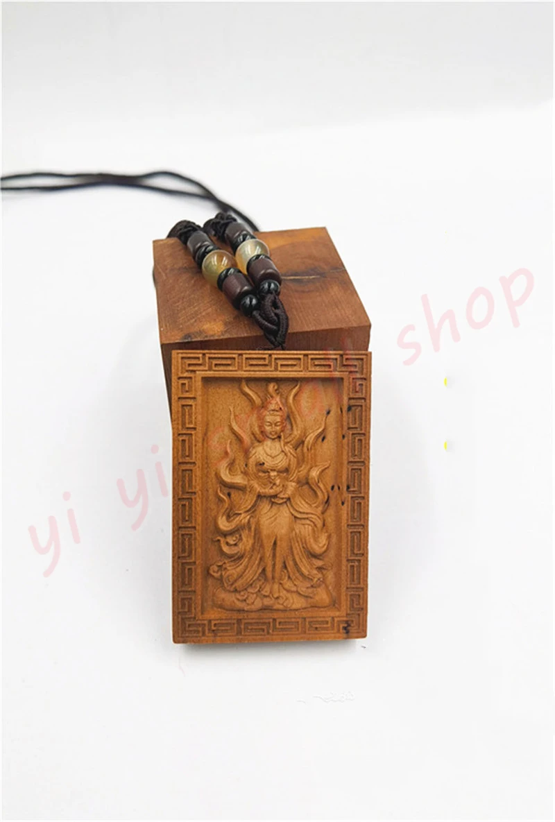 

Lightning strike jujube wood relief Nine Tailed Fox, fox fairy goddess statue pendant, Taoist articles, Taoist magic tools