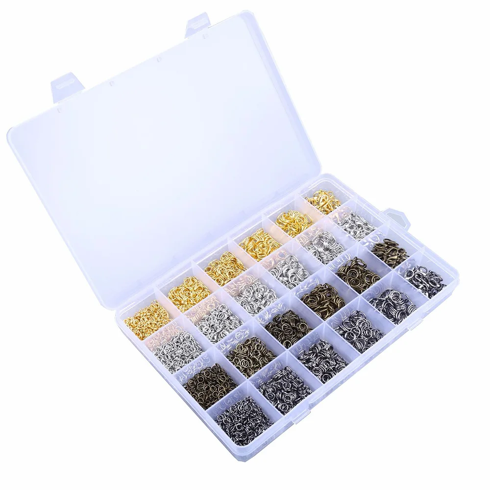 

1 Box DIY Jewelry Accessories Combination Set Open Ring Closed Ring Lobster Clasp Free Ring Tool Pliers Making Box Beads Kit