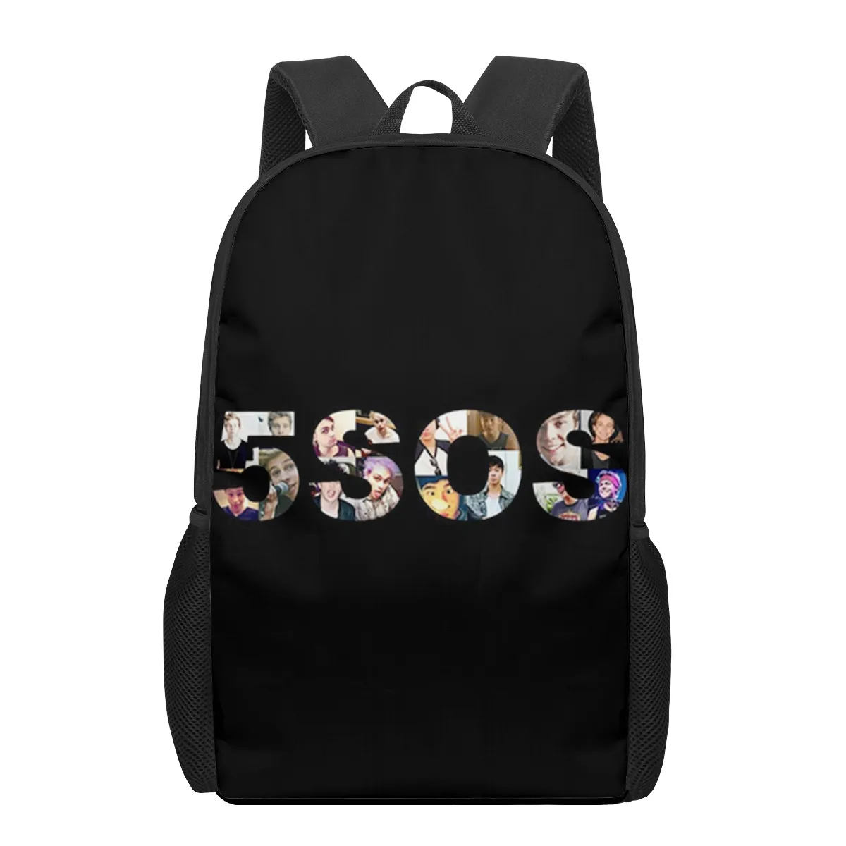 

5SOS 5 seconds of summer 3D Print School Backpack for Boys Girls Teenager Kids Book Bag Casual Shoulder Bags 16Inch Satchel Moc
