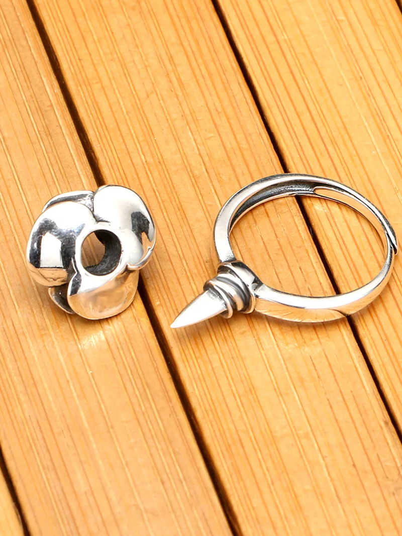 Outdoor Personal Self defense Rose Ring for women with Spike Anti-wolf Protect yourself Metal Barbed Broken Window | Украшения и