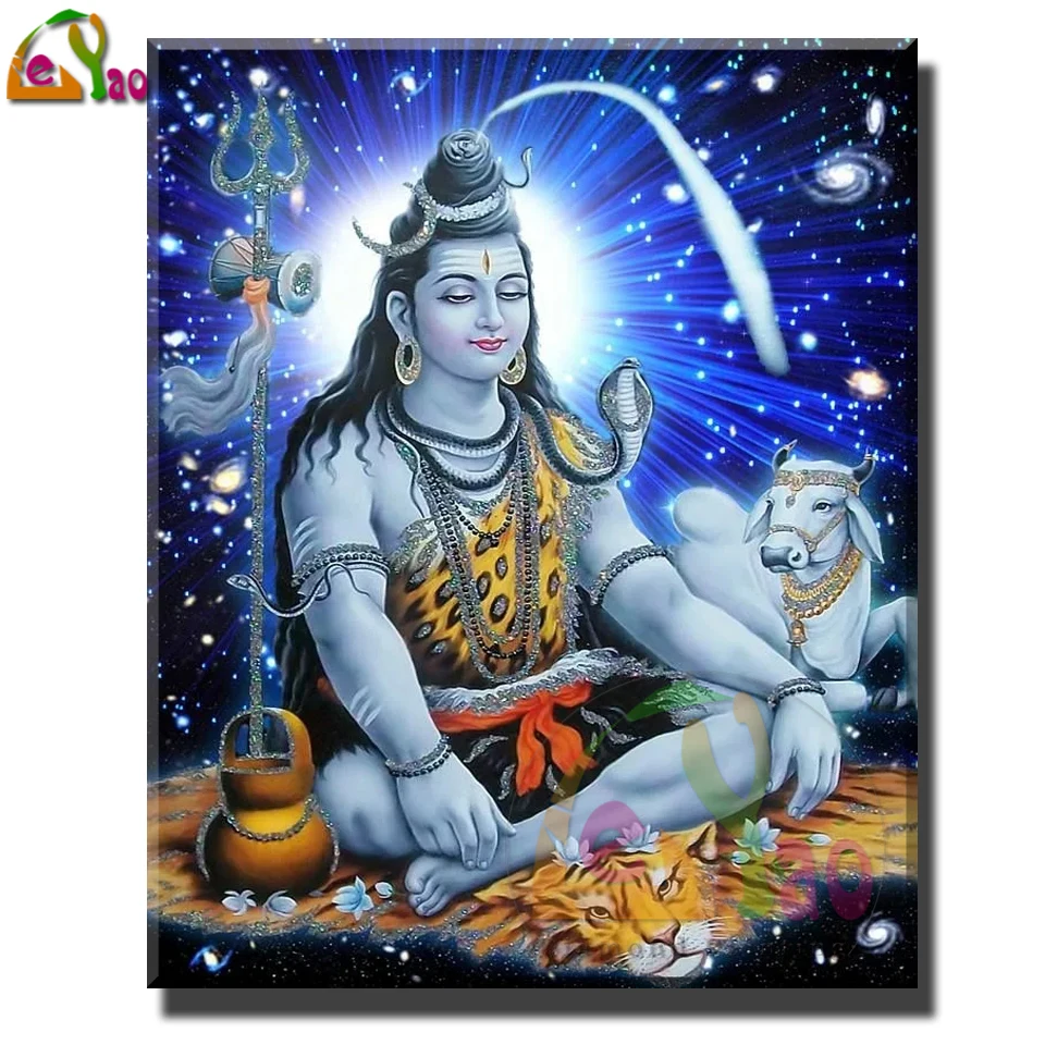 Shiva Шакти 5D Алмазная мозаика индийская богиня вышивка своими руками полностью