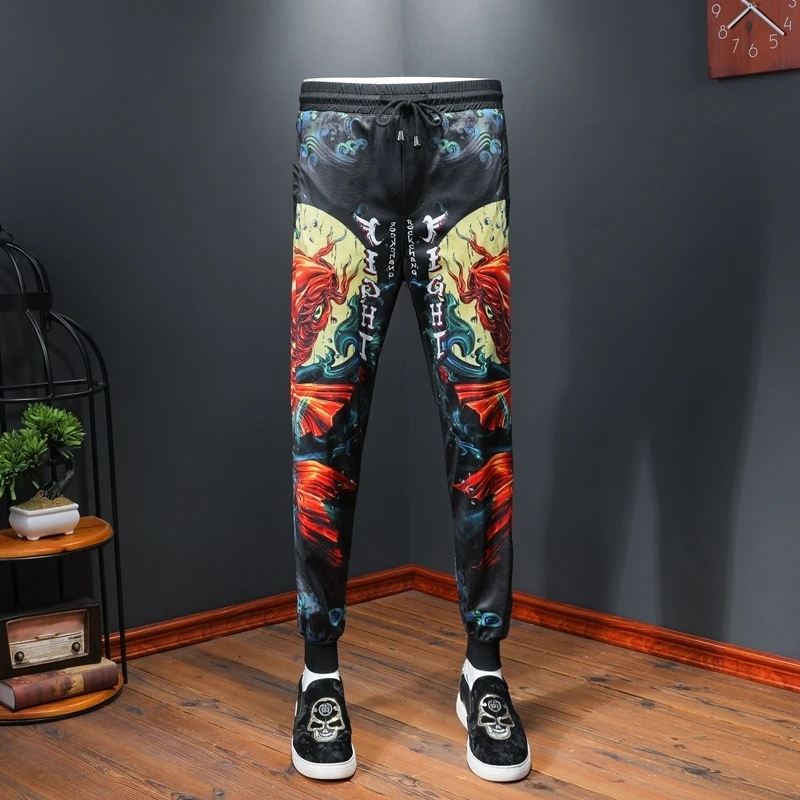 Pattern Men Trousers Dress Pants Streetwear Social Male Ropa De Hombre 2020 Fashion Casual Pantalon Homme | Мужская одежда