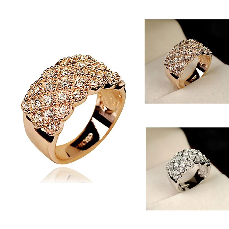 Обручальные кольца из серебра 925 пробы с искусственным бриллиантом Размер 5 6 7 8 9 10