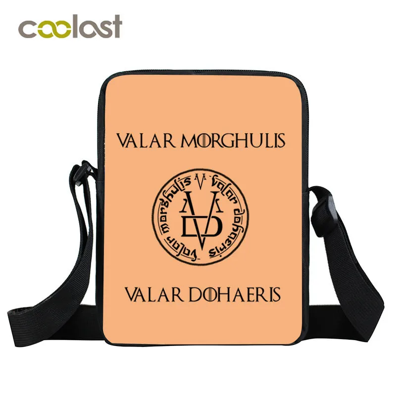 XKB QLDYX08 Valar Morghulis сумка-мессенджер ночные часы мини сумка на плечо женские сумки Мужские Игры престолов детские школьные сумки детские сумки - Цвет: XKB QLDYX08