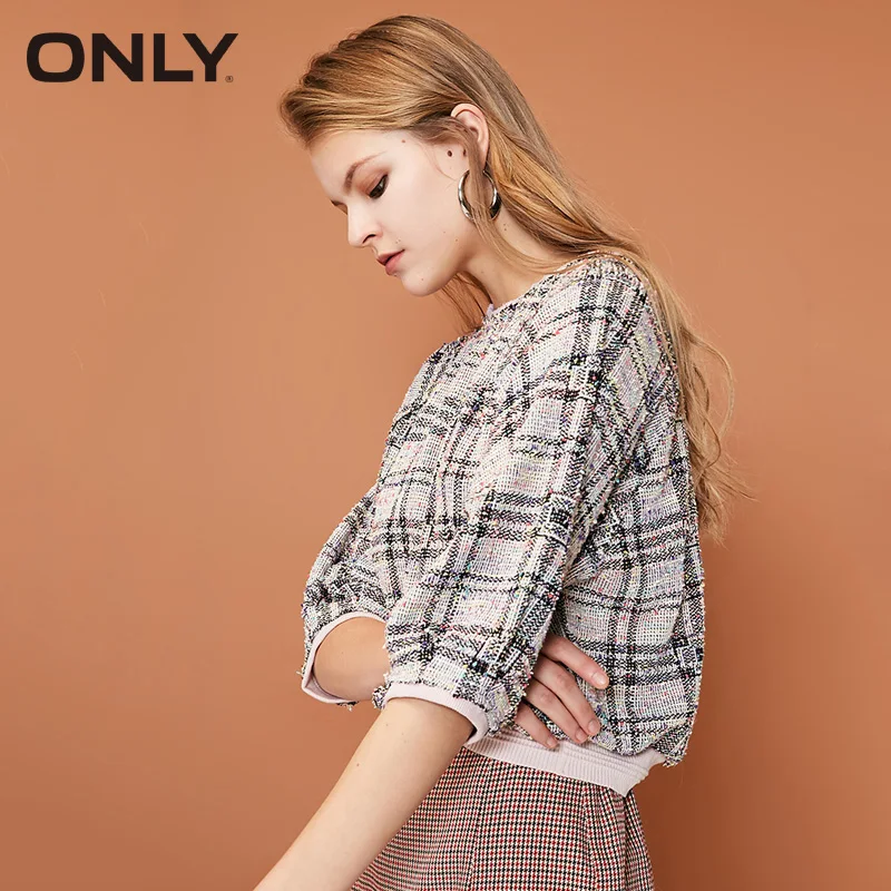 Только Осенняя Женская свободная тонкая толстовка с рукавами 3/4 | 11919S513|Женские