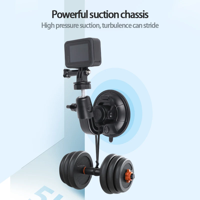 gravity car holder suction cup adjustable universal phone holder adapter for gopro 10 9 8 insta360 osmo action sjcam camera gps free global shipping