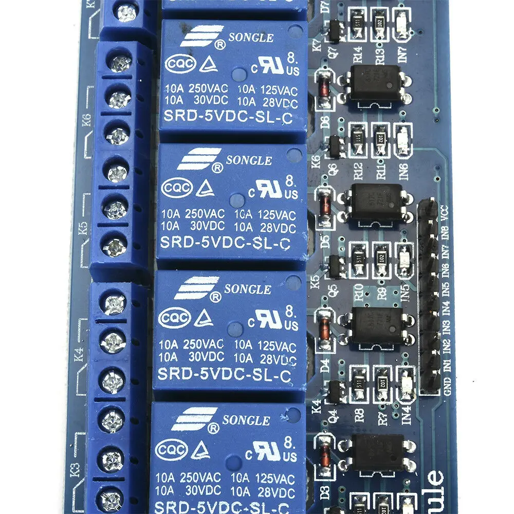 1 2 4 8 канальный 5V релейный Щит Модуль платы для Arduino Raspberry Pi ARM YK