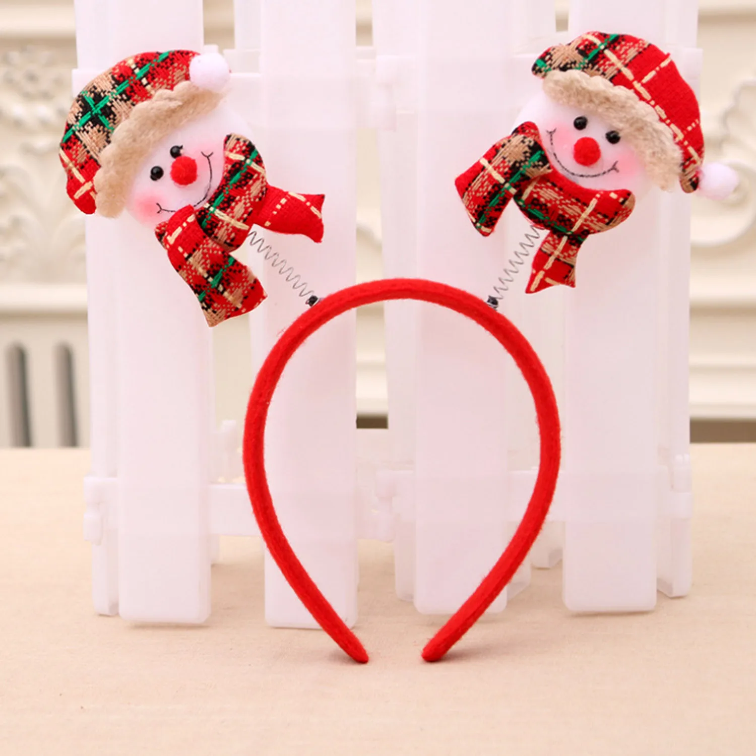Behogar Cute Merry Christmas Headbands Santa Claus Snowman Bear Hair Hoops for Children Adults Xmas Party Costume Accessories | Дом и сад