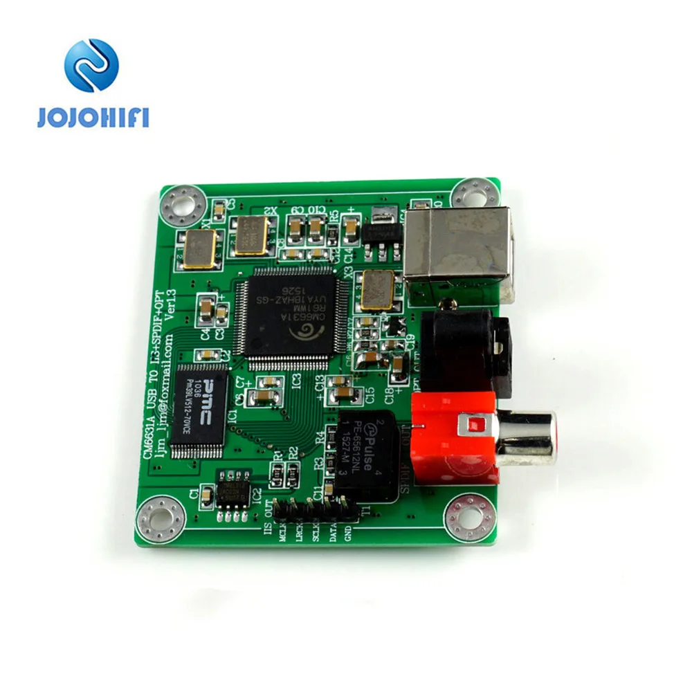 CM6631A звуковая карта с USB на SPDIF поддерживает коаксиальный волоконный выход DAC 32