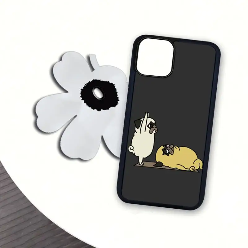 

Funny Yoga Dog TPU PC Phone Cover Case For Iphone Se 2020 6 6s 7 8 Plus X Xs Max Xr 11 12 Pro Max Coque