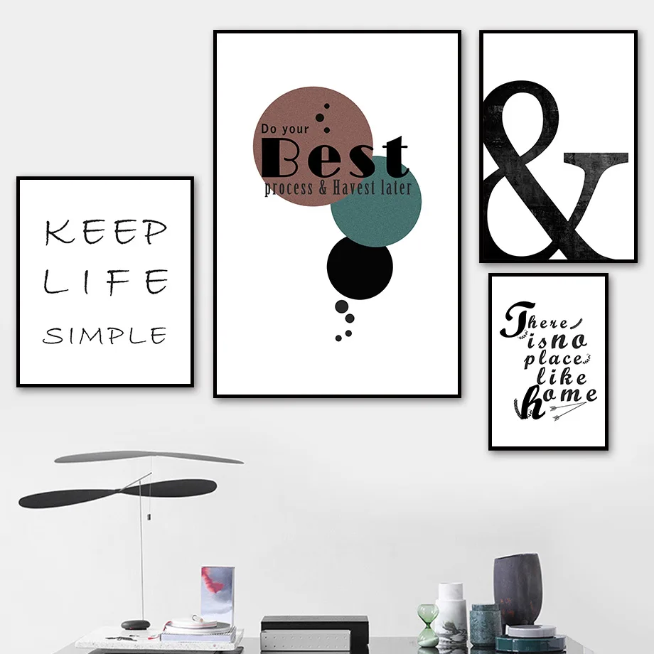 

Minimalist Alphabet Wall Art Decoration Canvas Painting Color Balloon Poster Print Nordic Style Modern Home Living Room Decor