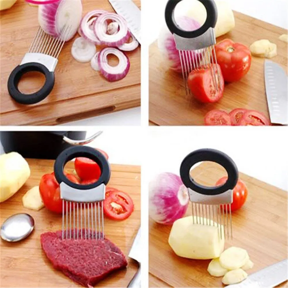 1 шт. держатель для лука из нержавеющей стали вилка овощей томатного картофеля