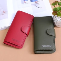 2020 new style long womens wallet buckle purse soft card mobile phone bag carrying hot selling