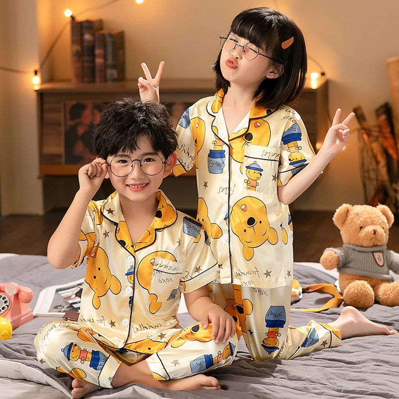 Наряды с героями мультфильмов для маленьких мальчиков и девочек шелковые топы