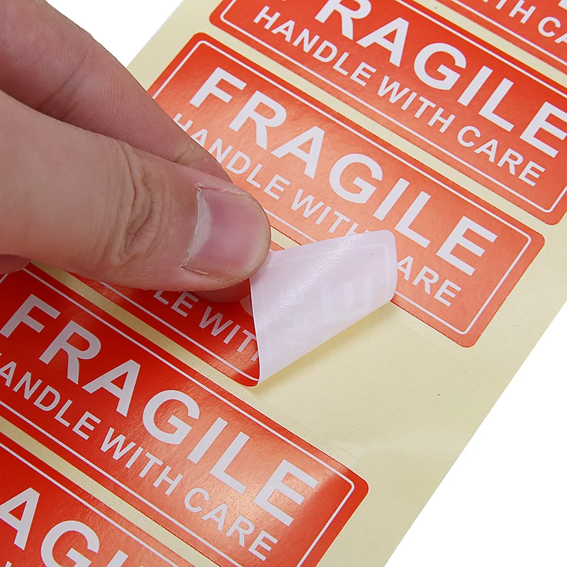 20 Sheet/100Pcs Fragile Stickers 75x25mm Handle With Care Label Sticker Warning For Office School Supplies | Инструменты