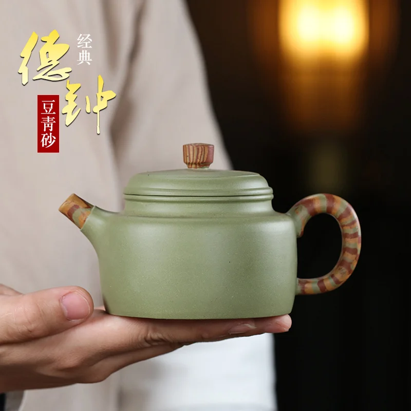 

Yixing Zisha teapot straight handmade Dezhong Teapot Tea Set